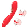 Vibrador con lengua oscilante rojo