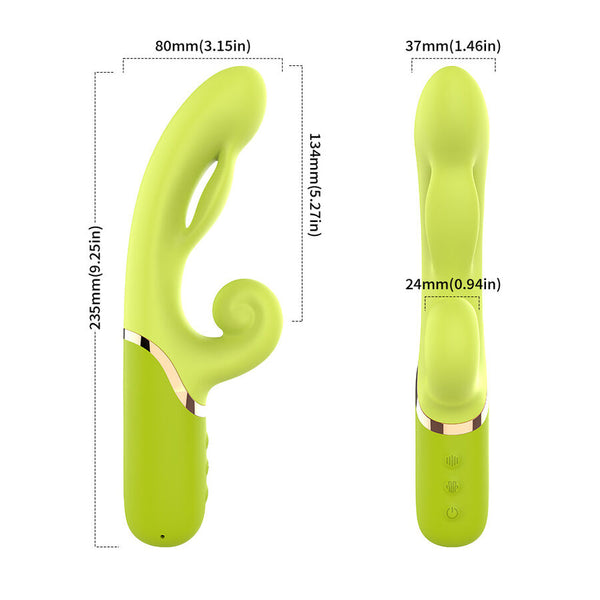 Vibrador estimulador punto a inflable verde