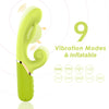 Vibrador estimulador punto a inflable verde