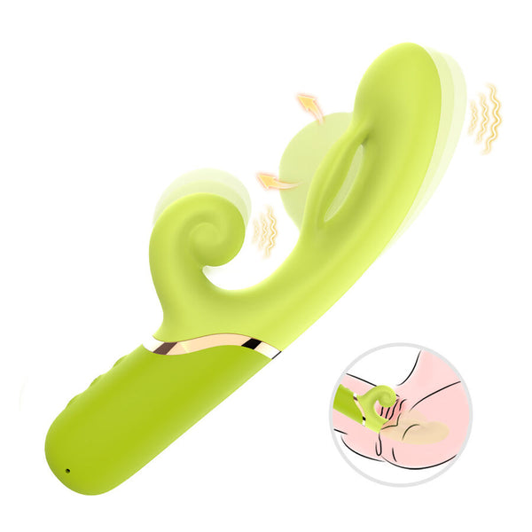 Vibrador estimulador punto a inflable verde