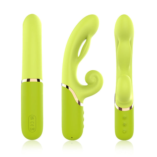 Vibrador estimulador punto a inflable verde