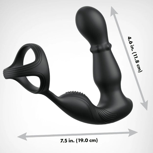 Anillo y masajeador anal vibrador con control remoto