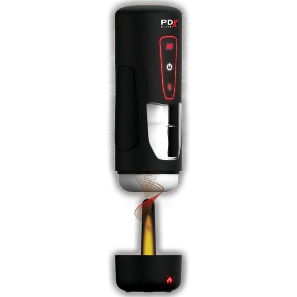 Masturbador automático PDX Milk Me Hotter con empuje, vibración y calor
