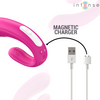 Janet estimulador y vibrador dual en forma de u con control remoto rosa