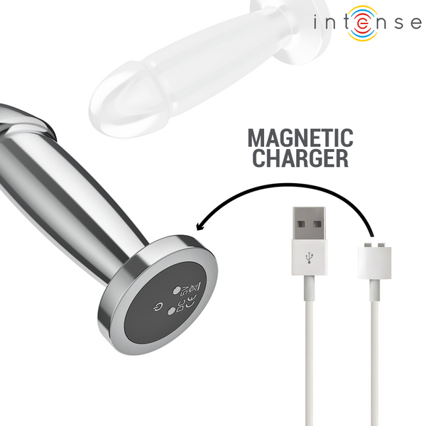 Intense plug anal 10 vibraciones metal en forma de dildo con control remoto s