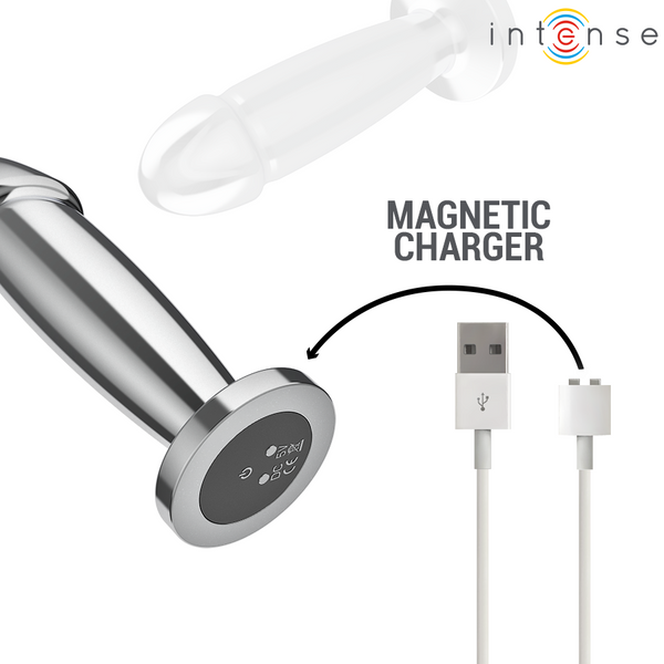 Intense plug anal 10 vibraciones metal en forma de dildo con control remoto m