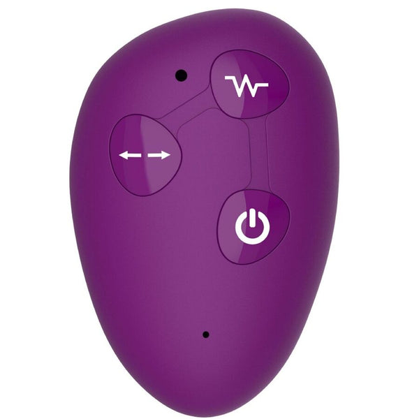 Arnés vibrador sin correas 2 en 1 con control remoto morado