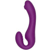 Arnés vibrador sin correas 2 en 1 con control remoto morado
