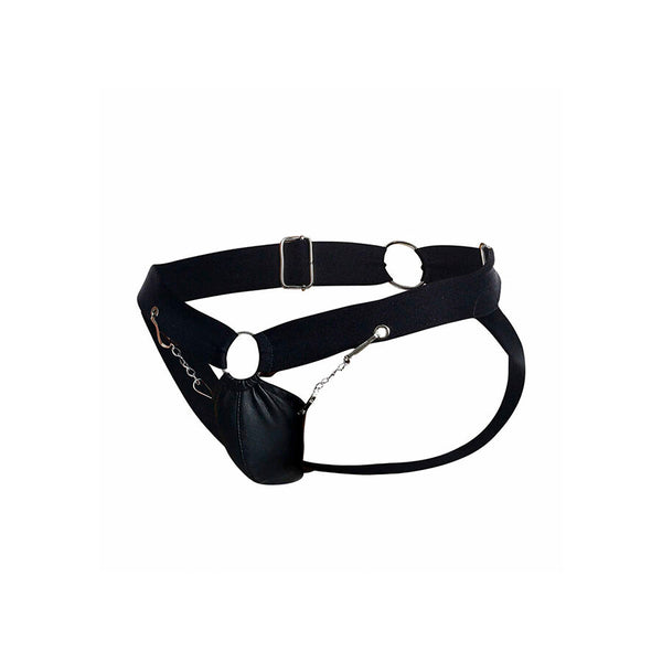 Mob dngeon jockstrap de cadena negra talla única