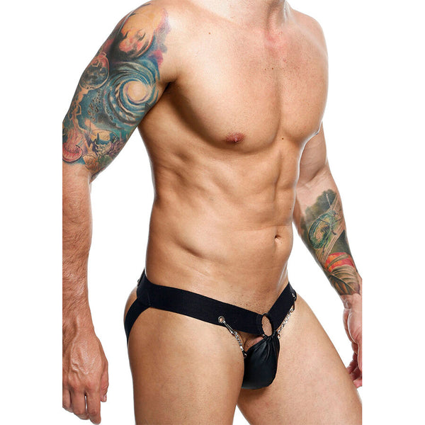 Mob dngeon jockstrap de cadena negra talla única