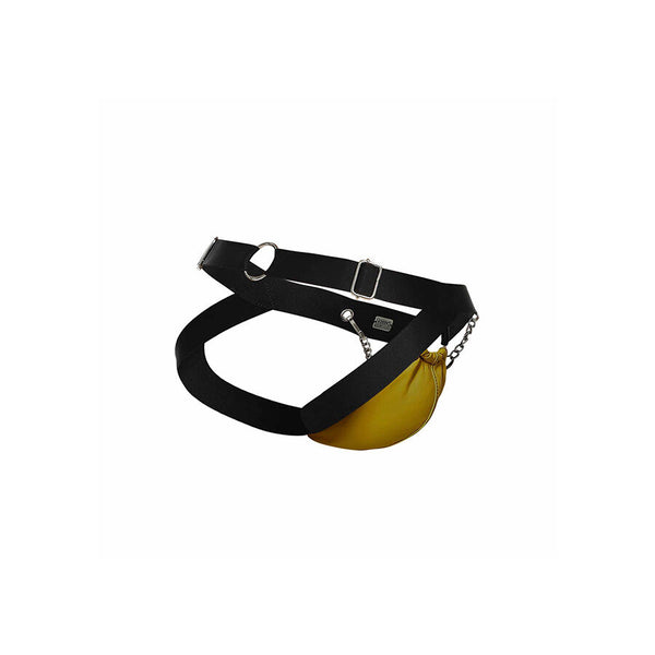 Mob dngeon jockstrap amarillo con cadenas talla única