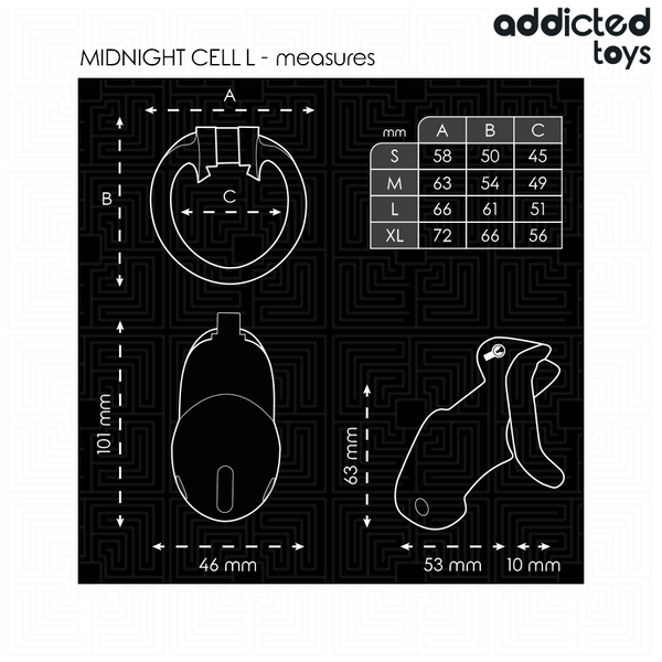 Addicted mindnight cell jaula para pene talla l