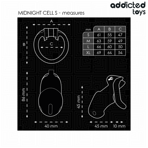 Addicted mindnight cell jaula para pene talla s