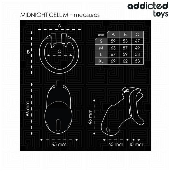 Addicted mindnight cell jaula para pene talla m
