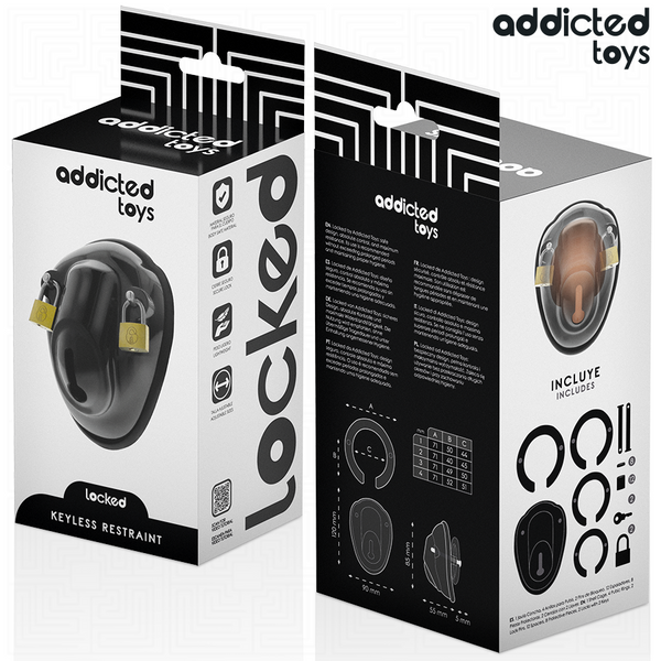 Addicted keyless restraint jaula para pene 11 5 cm