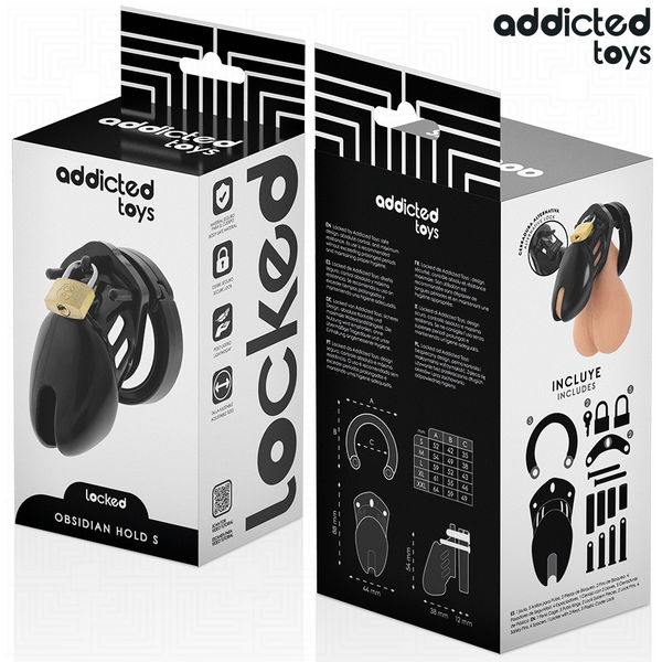 Addicted obsidian hold jaula para pene talla s