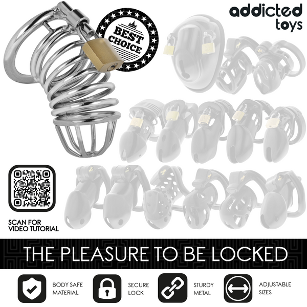 Addicted iron cell jaula para pene de metal 4 cm talla s