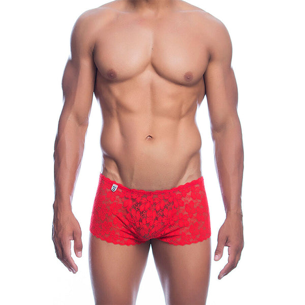 Mob boxer encaje rojo talla s m