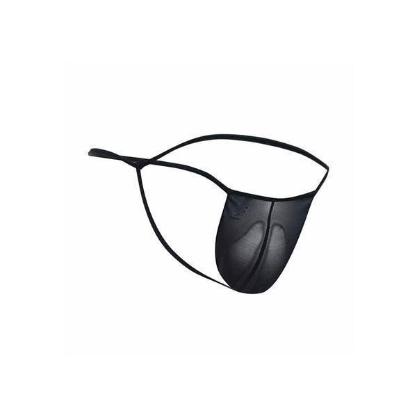 Mob tanga transparente con forma de t negro