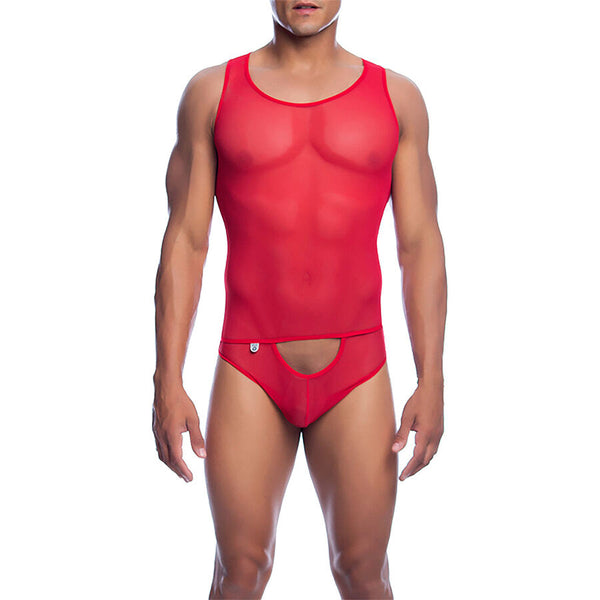 Mob bodysheer transparte rojo talla s m