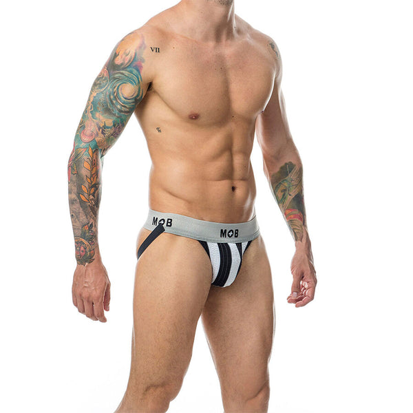 Mob jock clasico stripe blanco