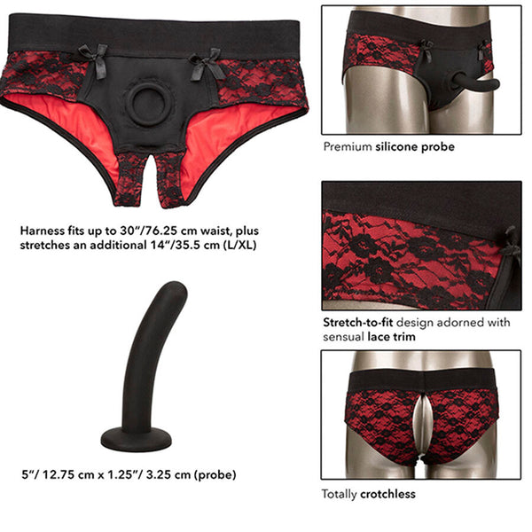 Calexotics scandal set de braguitas sin entrepiernas con dildo