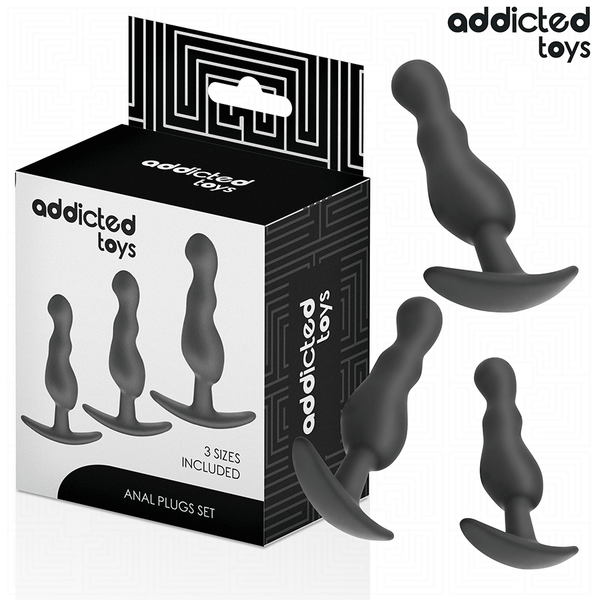 Addicted set de 3 plug anal silicona modelo 1
