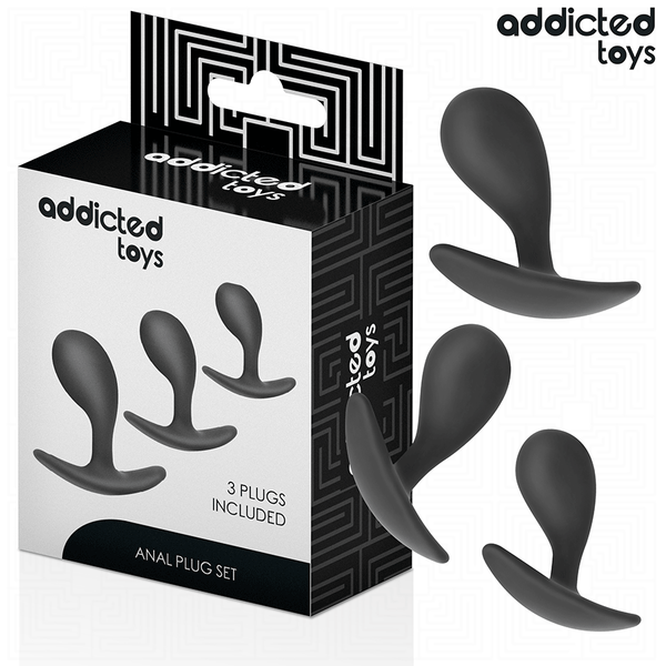 Addicted set de 3 plug anal silicona modelo 3