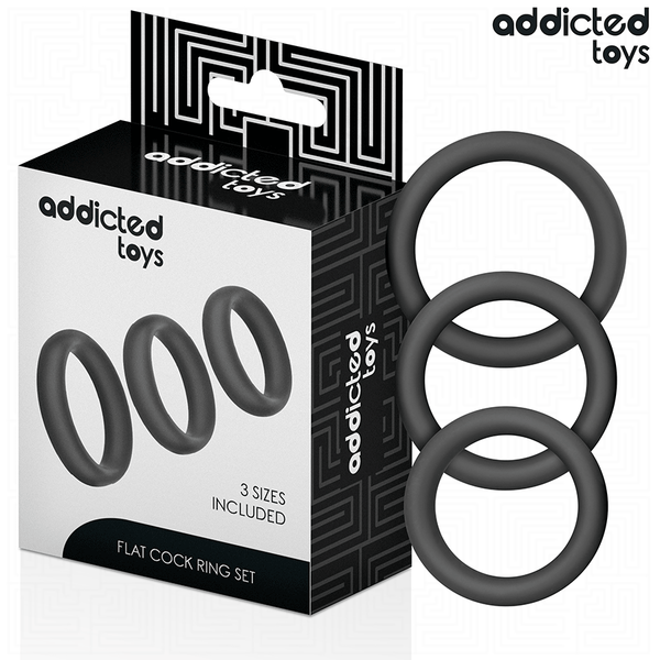 Addicted set de anillos silicona planos