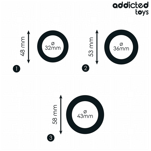 Addicted set de anillos silicona modelo 1