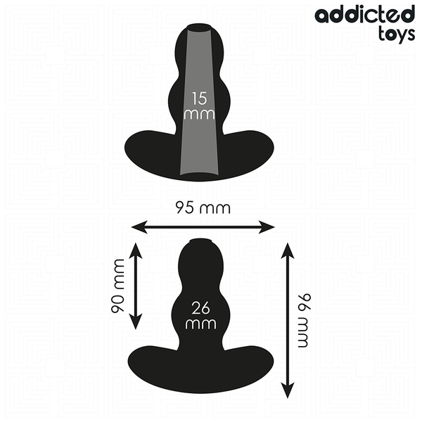 Addicted plug anal hueco silicona talla m 9 6 cm