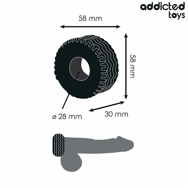 Addicted anillo para el pene extra grueso