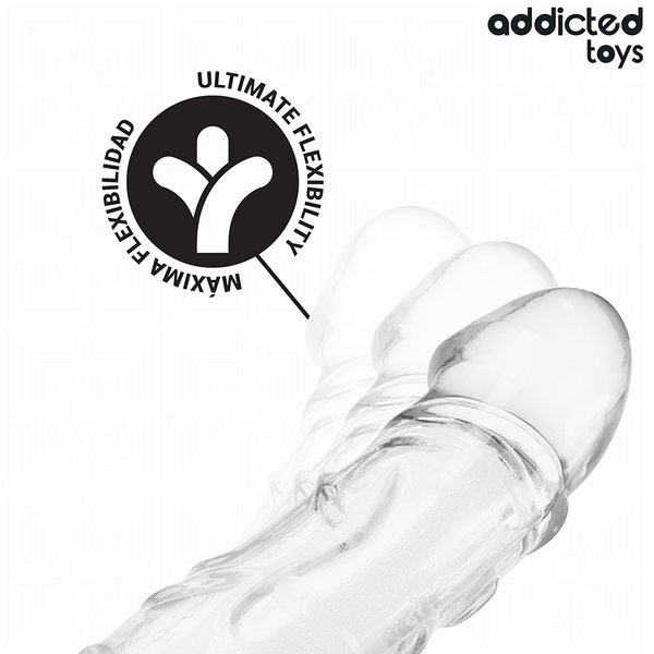 Addicted extensor para el pene transparente 27 cm