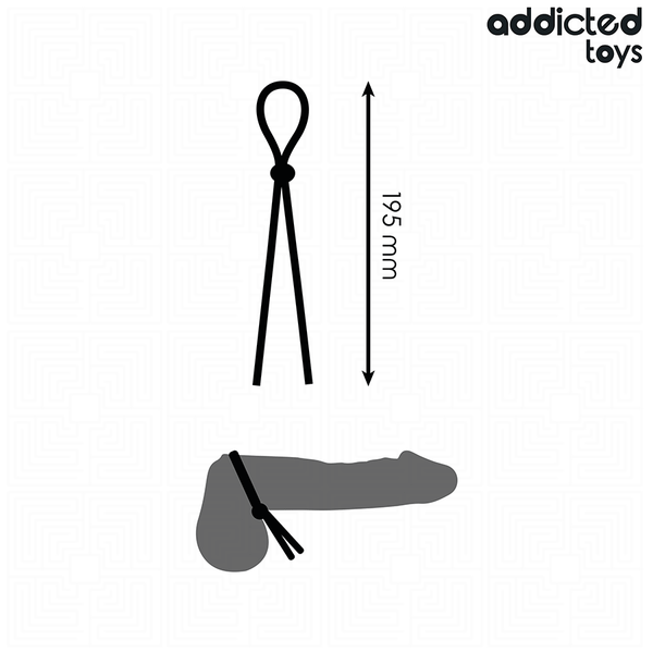 Addicted cuerda silicona para el pene de lazo simple