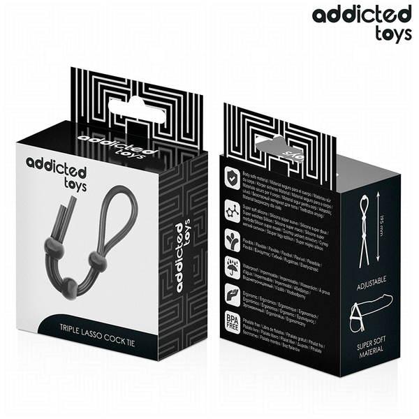 Addicted cuerda silicona para el pene de lazo triple