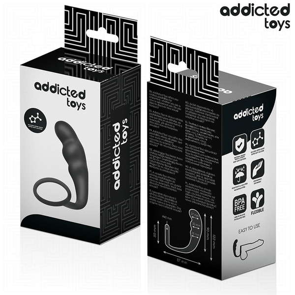 Addicted plug anal con anillo silicona modelo 4