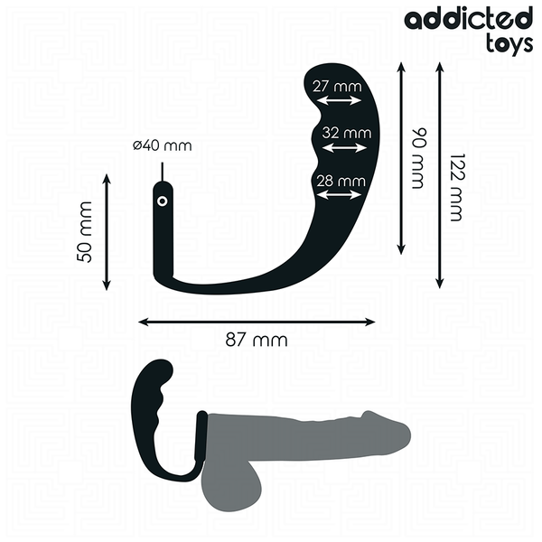Addicted plug anal con anillo silicona modelo 4