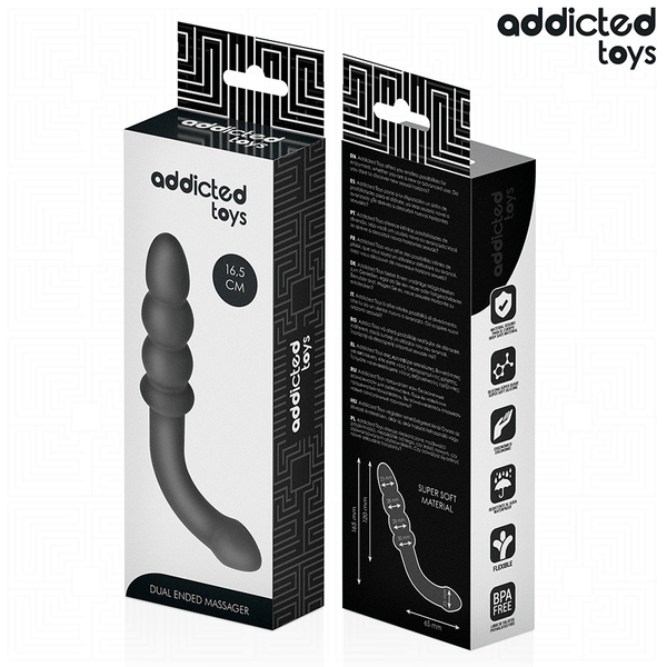 Addicted masajeador anal doble silicona 16 5 cm