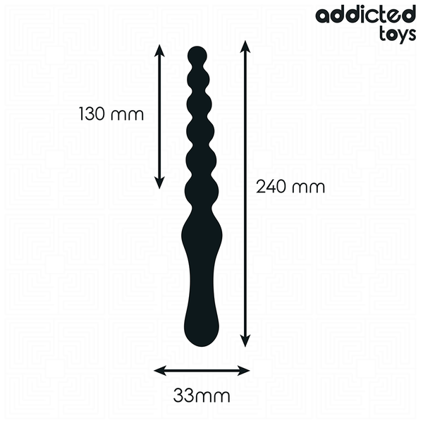 Addicted masajeador anal doble silicona 24 cm