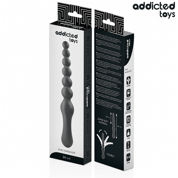 Addicted masajeador anal doble silicona 24 cm