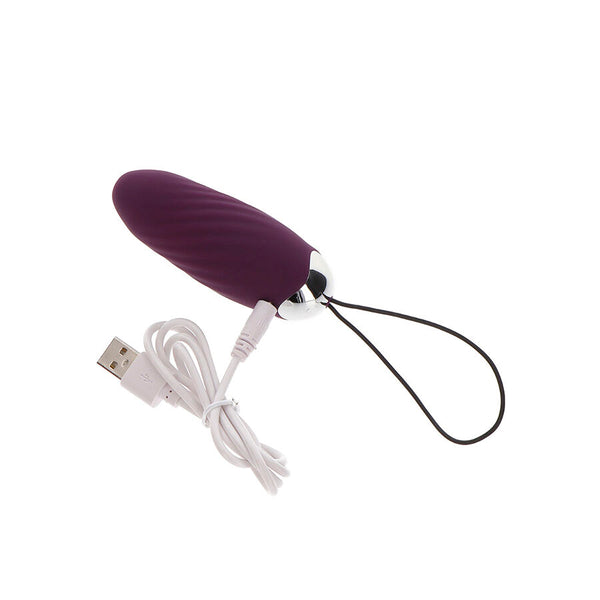 Happiness knock knock eggstavagant vibrador con control remoto morado