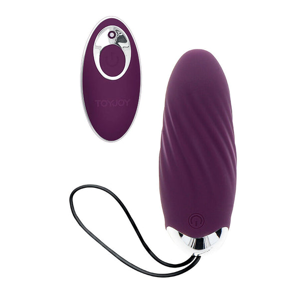 Happiness knock knock eggstavagant vibrador con control remoto morado