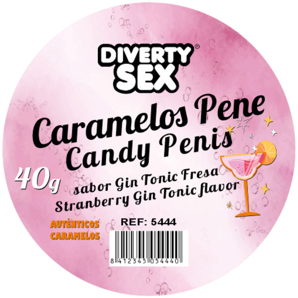 Diablo 20 caramelos con forma de pene con sabor gin tonic