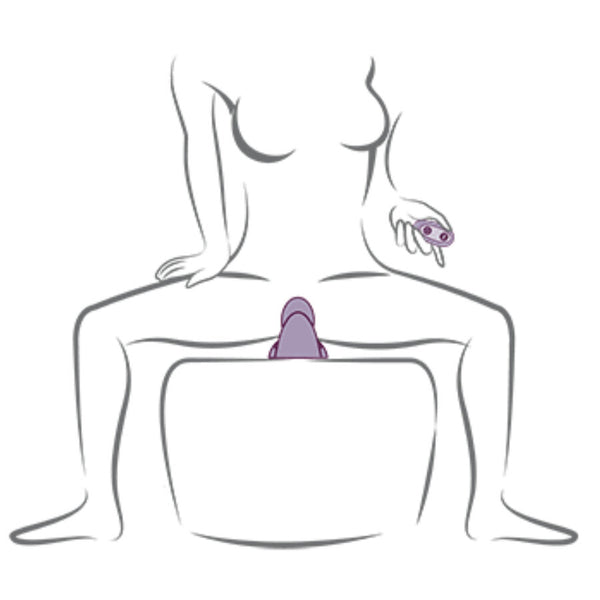 Ruby glow vibrador sit on morado