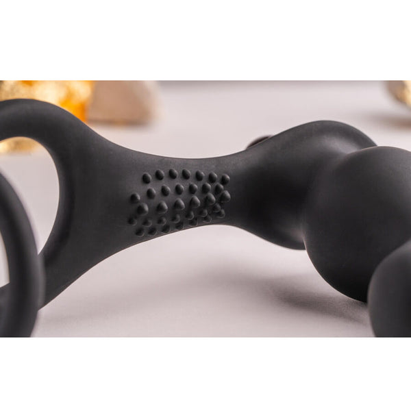 Ro zen rro plug anal con anillo vibrador para el pene negro