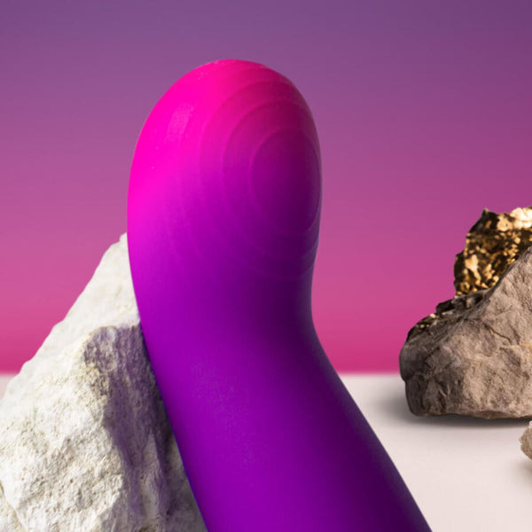 Vibrador discreto Glow Girl para Punto G morado
