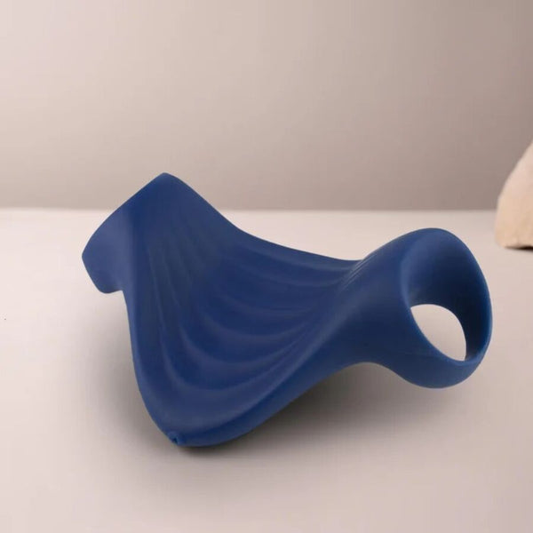 Palm masturbador vibrador flexible azul