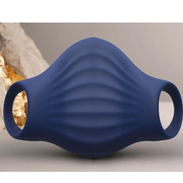 Palm masturbador vibrador flexible azul