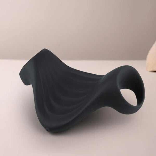 Palm masturbador vibrador flexible negro