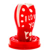 Condomerie preservativo decorativo pintado a mano corazón te amo modelo 1